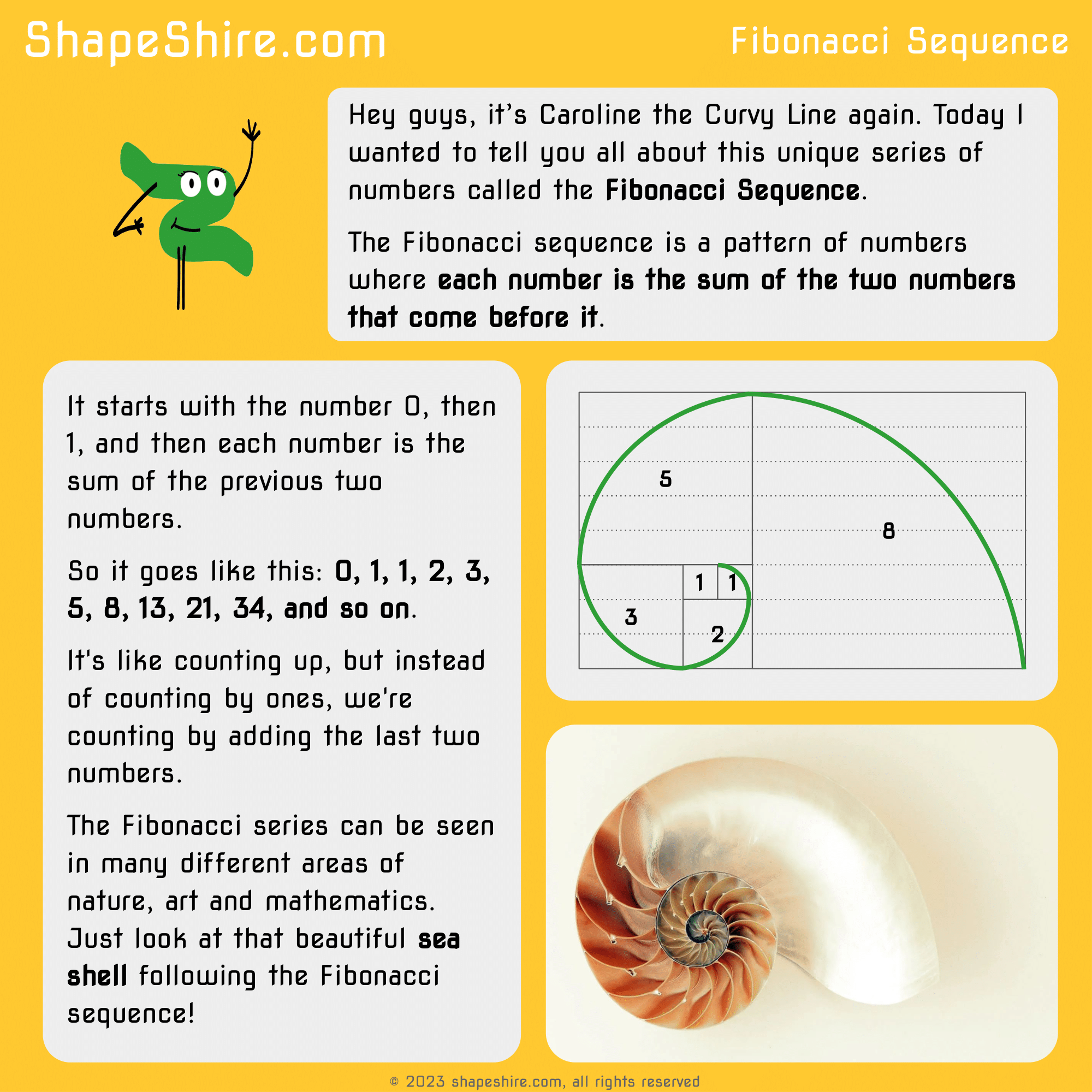 Fibonacci Sequence - 11/23 - ShapeShire